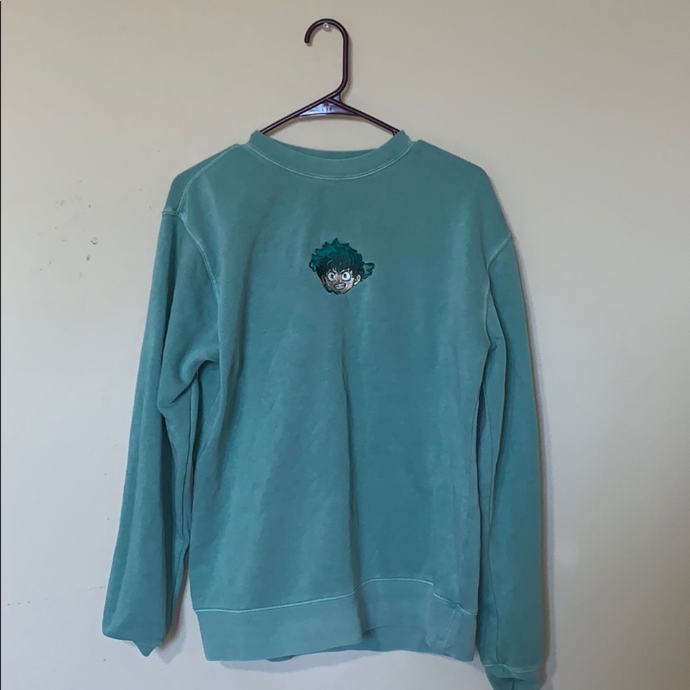 anime stitched crewneck